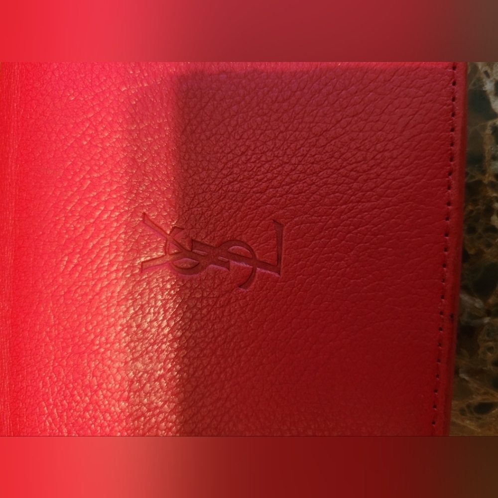 YSL red leather wallet - Picture 9 of 10
